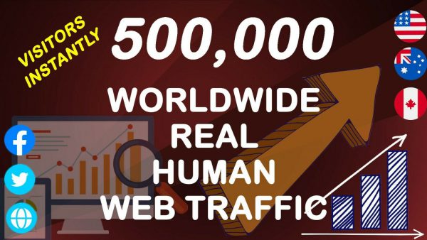 Targeted social web traffic for 10-30 days from main social websites.