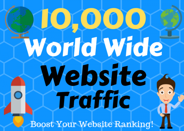 Trusted Real 10,000 WORLD WIDE human web traffic for Best price